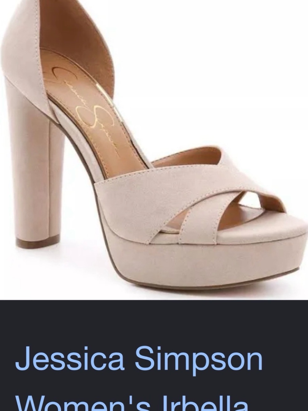 Jessica Simpson Light Beige Platform Sandal